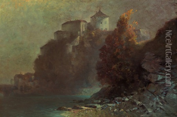 Festung Kufstein Oil Painting - Oskar Mulley