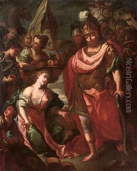 The family of Darius before Alexander Oil Painting - Carlo Maratta or Maratti