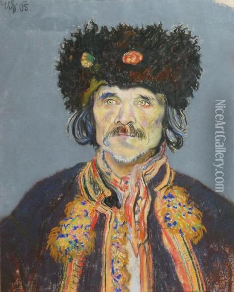 Stary Hucul Oil Painting - Kazimierz Sichulski