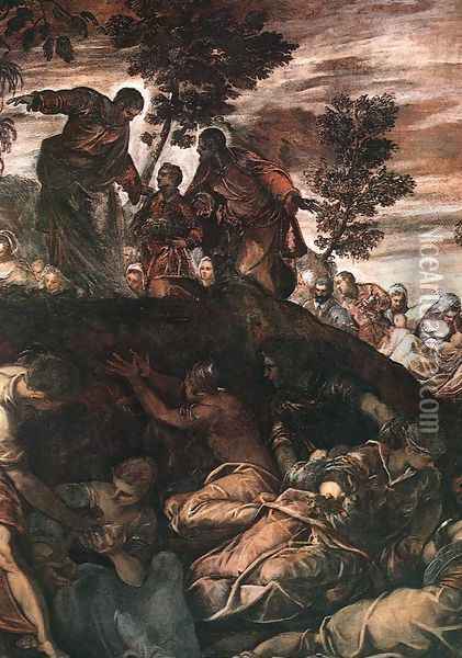 The Miracle of the Loaves and Fishes 1578-81 Oil Painting - Jacopo Tintoretto (Robusti)