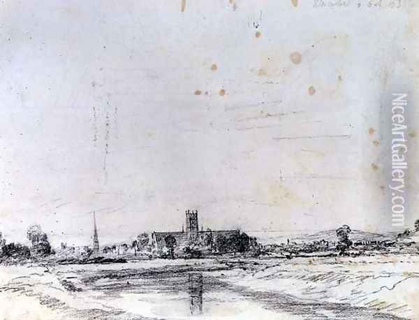 Worcester Cathedral from the South Oil Painting - John Constable