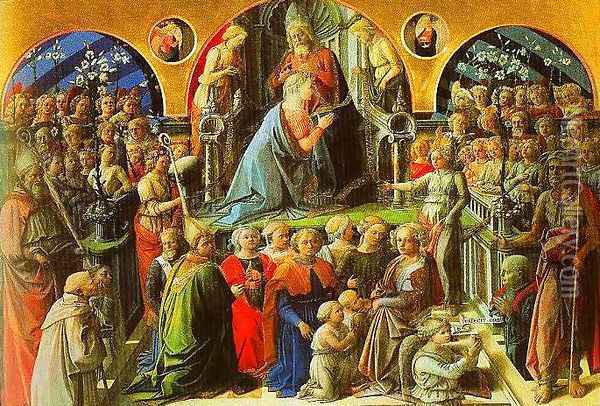 The Cornation of the Virgin Oil Painting - Filippino Lippi
