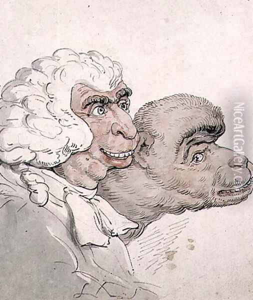 Caricature of a Judge Oil Painting - Thomas Rowlandson