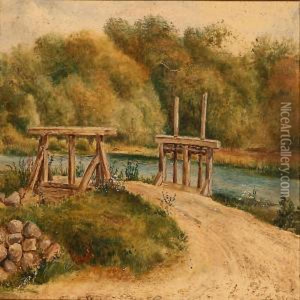 Danish Summer Landscape Oil Painting - Eleonore Tscherning