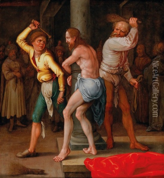 The Flagellation Oil Painting - Georg Vischer