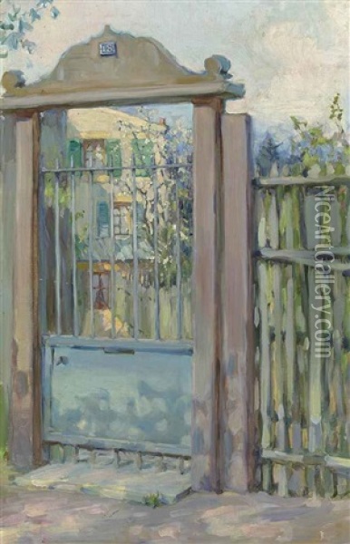 A Gate In Meudon Oil Painting - Maria Vasilevna Jakunchikova