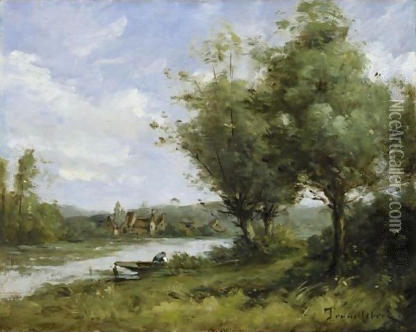 On The River Oil Painting - Paul Trouillebert