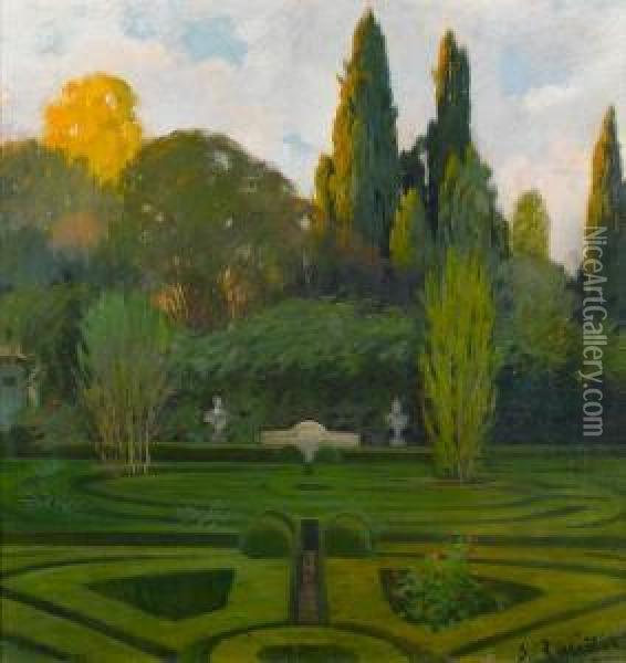 Gardens Of Aranjuez Oil Painting - Santiago Rusinol i Prats