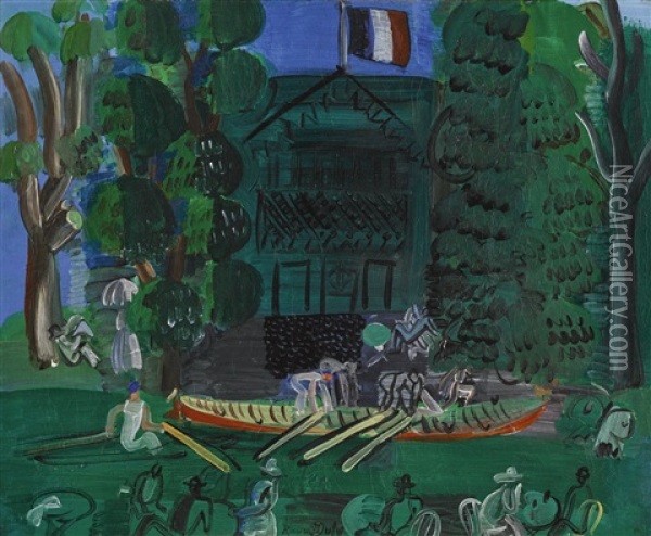 Canotiers Sur La Marne Oil Painting - Raoul Dufy