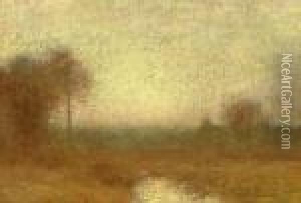 Autumn Sunset Oil Painting - Bruce Crane