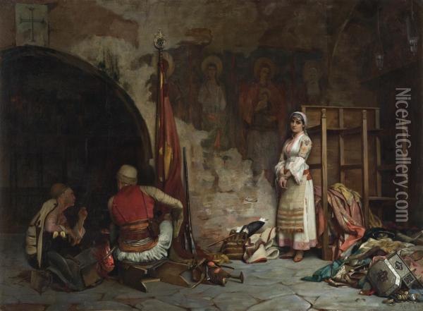 The Captive (turkish Plunder) Oil Painting - Theodore Jacques Ralli