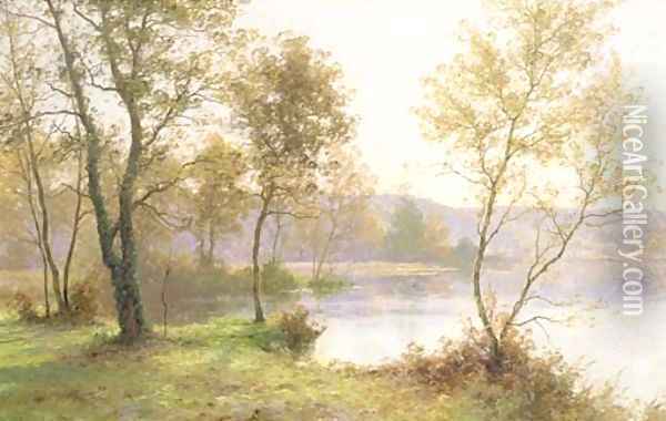 An autumn landscape Oil Painting - Albert Gabriel Rigolot
