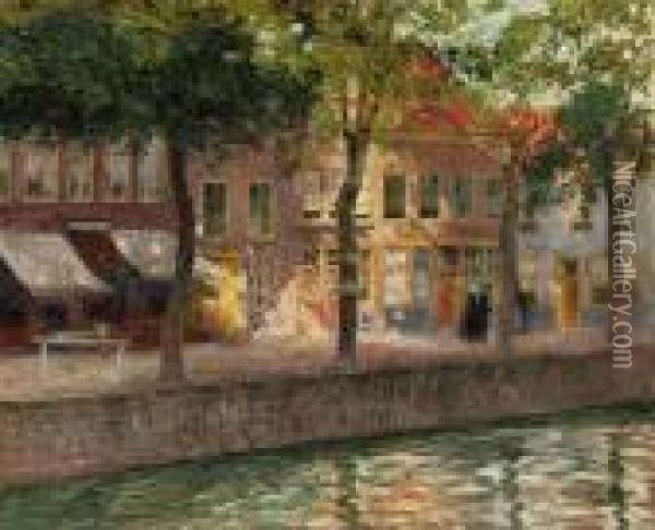 Kanaal In Zeeland (canal In Zeeland) Oil Painting - Emile Claus