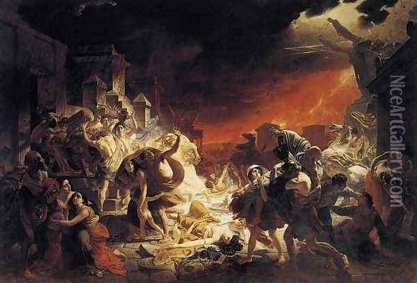 Last Day of Pompei Oil Painting - Karl Pavlovich Bryulov