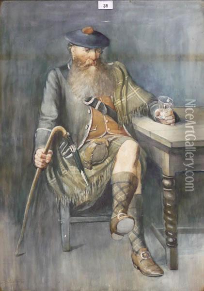 A Highland Gentleman Oil Painting - James Lawson Stewart