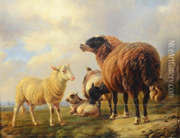 Eugene Verboeckhoven, Belgian, 1798-1881, O/b Oil Painting - Eugene Verboeckhoven