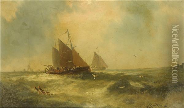 Haybarges Oil Painting - William Matthew Hale
