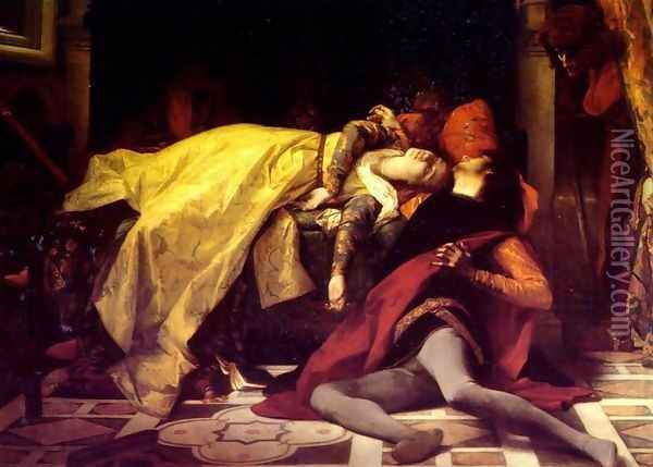 The Death of Francesca da Rimini and Paolo Malatesta 1870 Oil Painting - Alexandre Cabanel