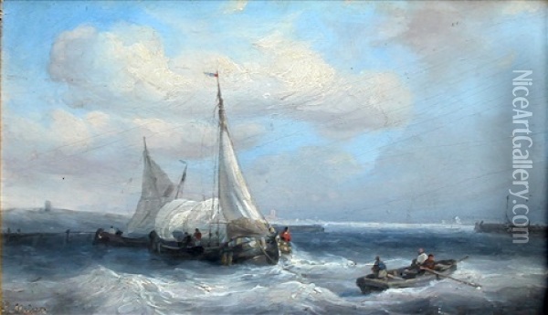 Marine Oil Painting - Johan Hendrik Meyer