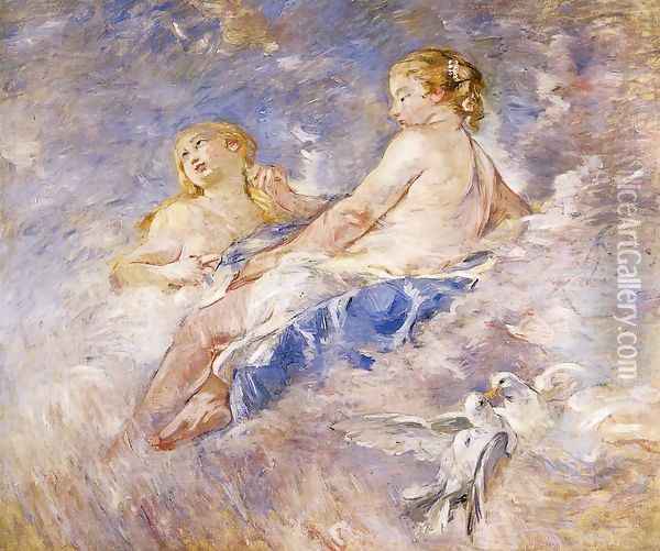 Venus At The Forge Of Vulcan (after Boucher) Oil Painting - Berthe Morisot
