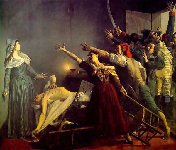 The Assassination of Marat Oil Painting - Jean Joseph Weerts
