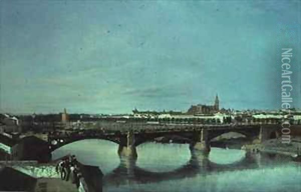 A View of Seville Oil Painting - Manuel Barron y Carrillo
