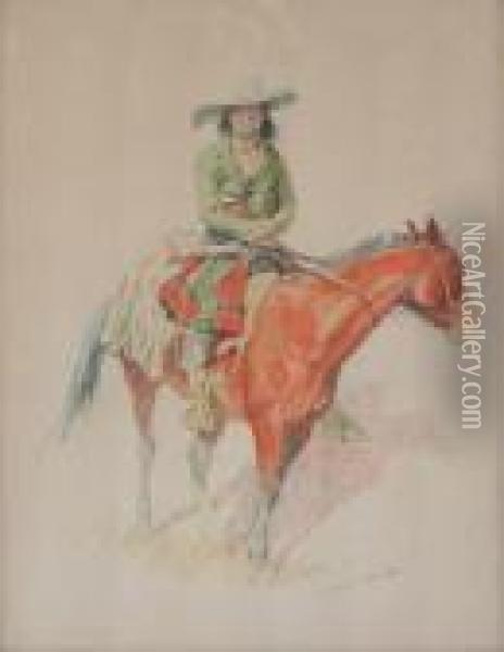 ''old Ramon'' Oil Painting - Frederic Remington