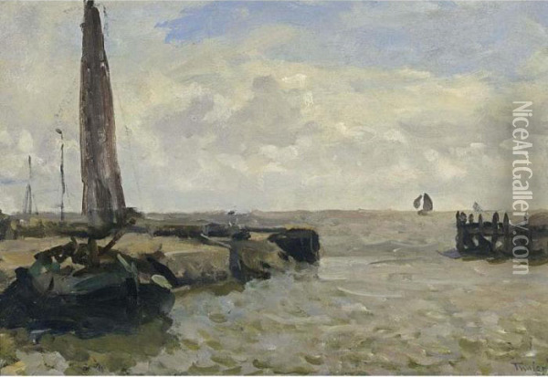 Enkhuizen Harbour Oil Painting - Willem Bastiaan Tholen