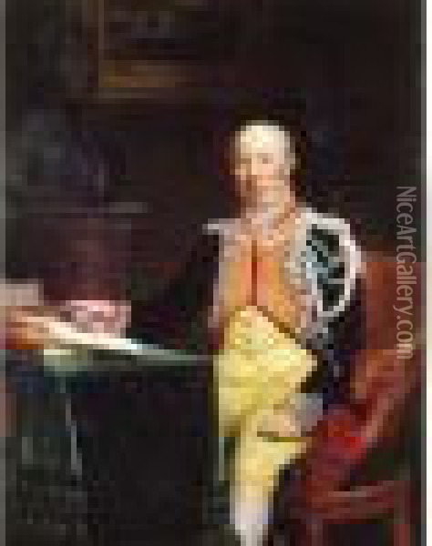  Portrait Du Docteur Joseph Souberbielle, Chirurgien En Chef De La Garde Imperiale  Oil Painting - Adele Romanee Romany