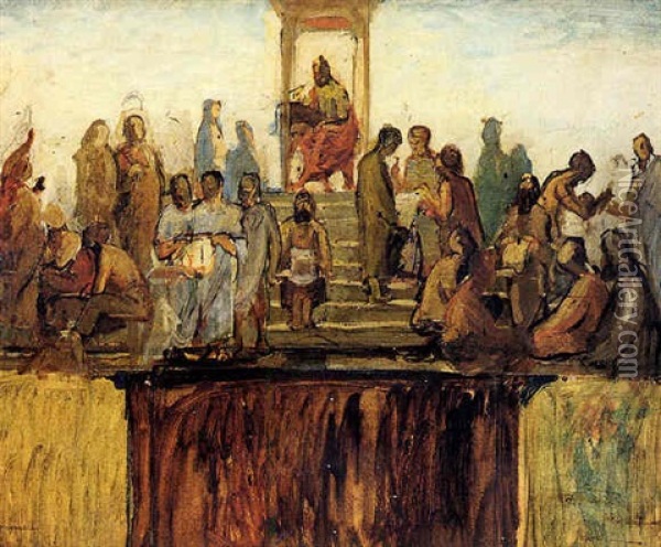 Sogetti Vari, Per La Maggior Parte Scene Bibliche Oil Painting - Romeo Bonomelli