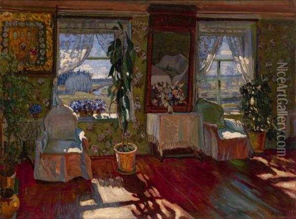 Interior Oil Painting - Stanislaw Zukowski