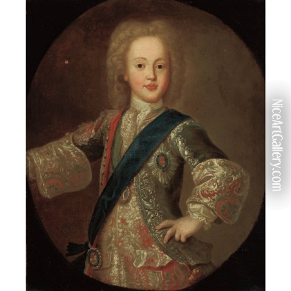Portrait Of Charles Edward Stuart, Known As Bonnie Prince Charlie Oil Painting - Antonio David