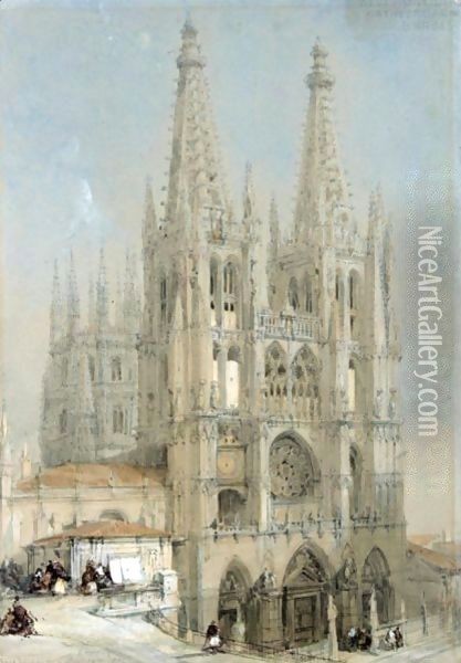 Burgos Cathedral, Spain Oil Painting - David Roberts