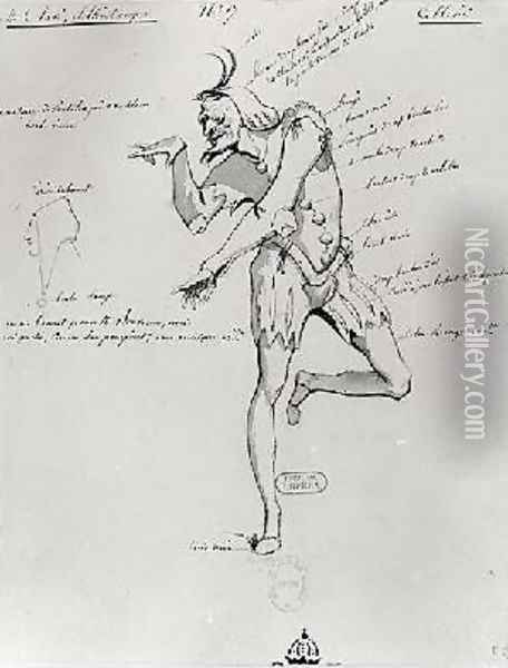 Costume design for an acrobat in Benvenuto Cellini Oil Painting - Paul Lormier