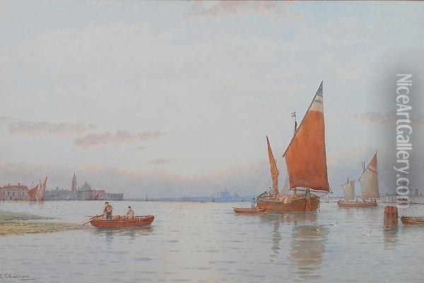 Sunset, Venice Oil Painting - George Stanfield Walters