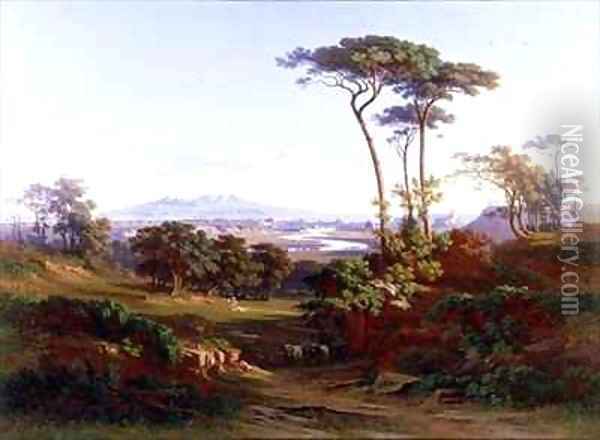 A View of Rome Oil Painting - Johann Jakob Frey