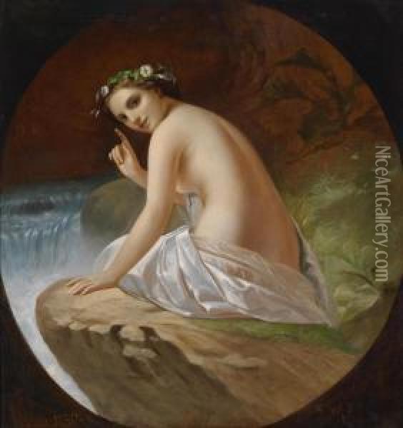 Young Woman Oil Painting - Neff Von Timoleon Karl