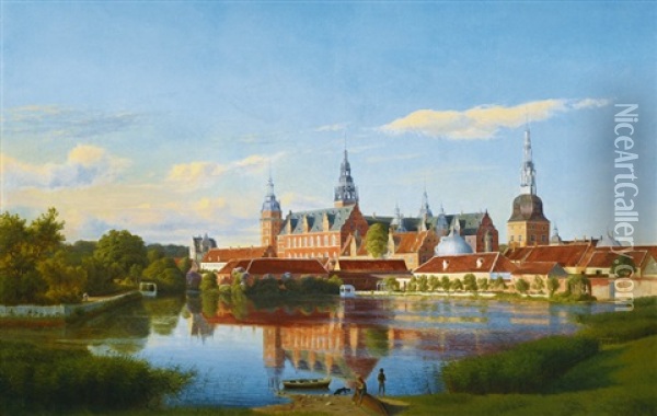 Castle Frederiksborg Oil Painting - Ulrich Baudissin