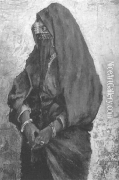 Tuareg-frau Oil Painting - Leopold Alphons Mielich