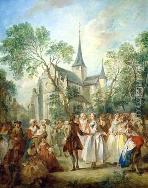 The Wedding Dance Oil Painting - Nicolas Lancret