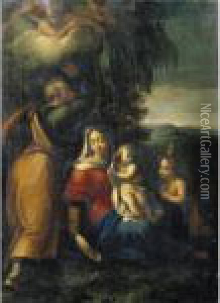 The Rest On The Flight Into Egypt Oil Painting - Correggio, (Antonio Allegri)