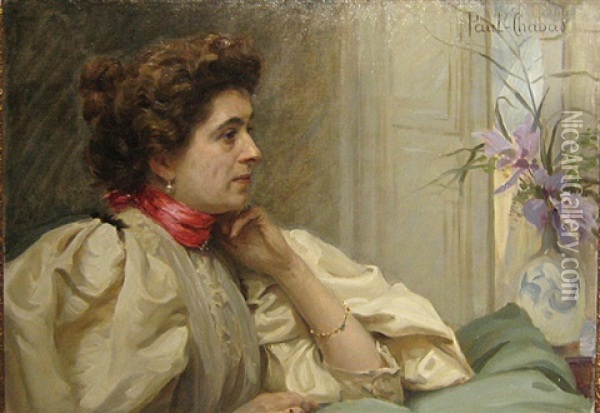 Portrait De Dame Oil Painting - Paul Emile Chabas