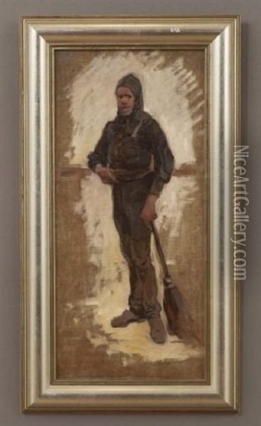 The Chimney Sweep Oil Painting - Ellsworth Woodward