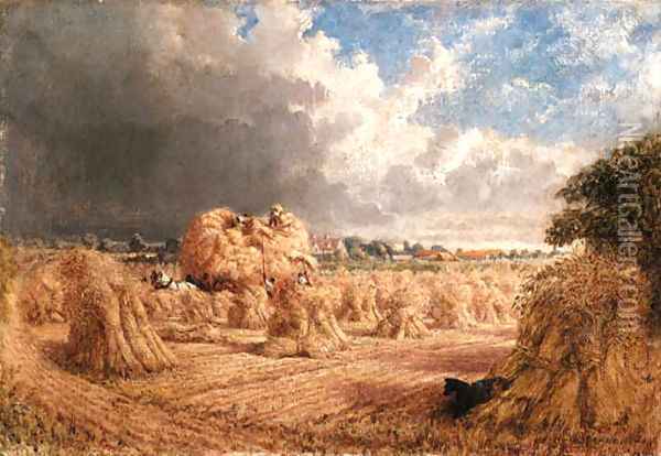 Harvesting Oil Painting - Robert Nightingale