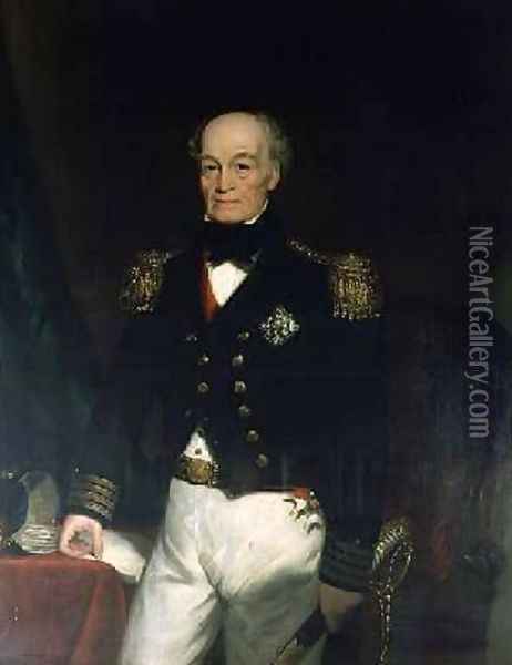 Portrait of Sir Thomas Byam Martin 1773-1854 Oil Painting - Thomas Mackay
