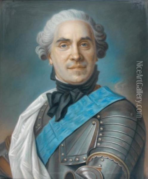 Portrait Du Marechal De Saxe Oil Painting - Raphael Bouquet