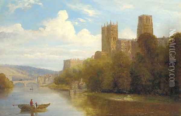 Durham Cathedral Oil Painting - English School