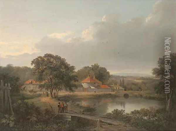Cannon Mills, near Edinburgh Oil Painting - Alexander Nasmyth