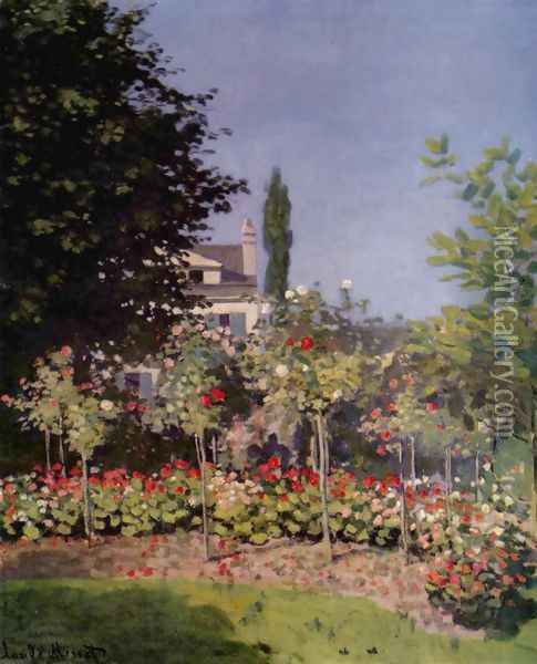 Garden in Flower Oil Painting - Claude Oscar Monet