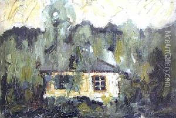 Chata Wsrod Drzew Ok. 1908 R. Oil Painting - Konrad Krzyzanowski